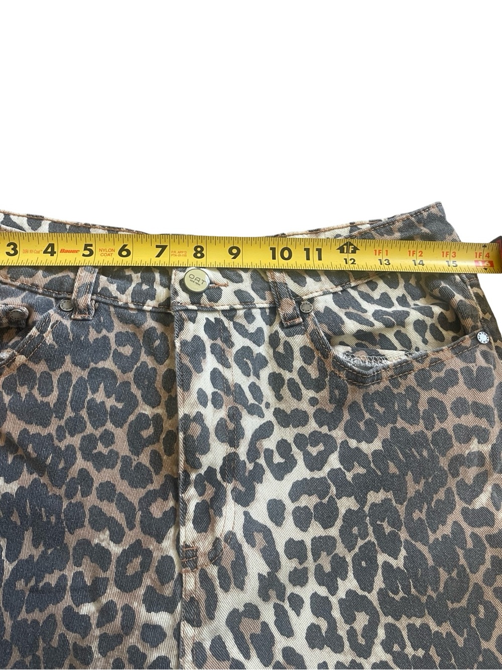 OAT New York Leopard Print High Rise Jeans – Size 10 - Picture 5 of 7